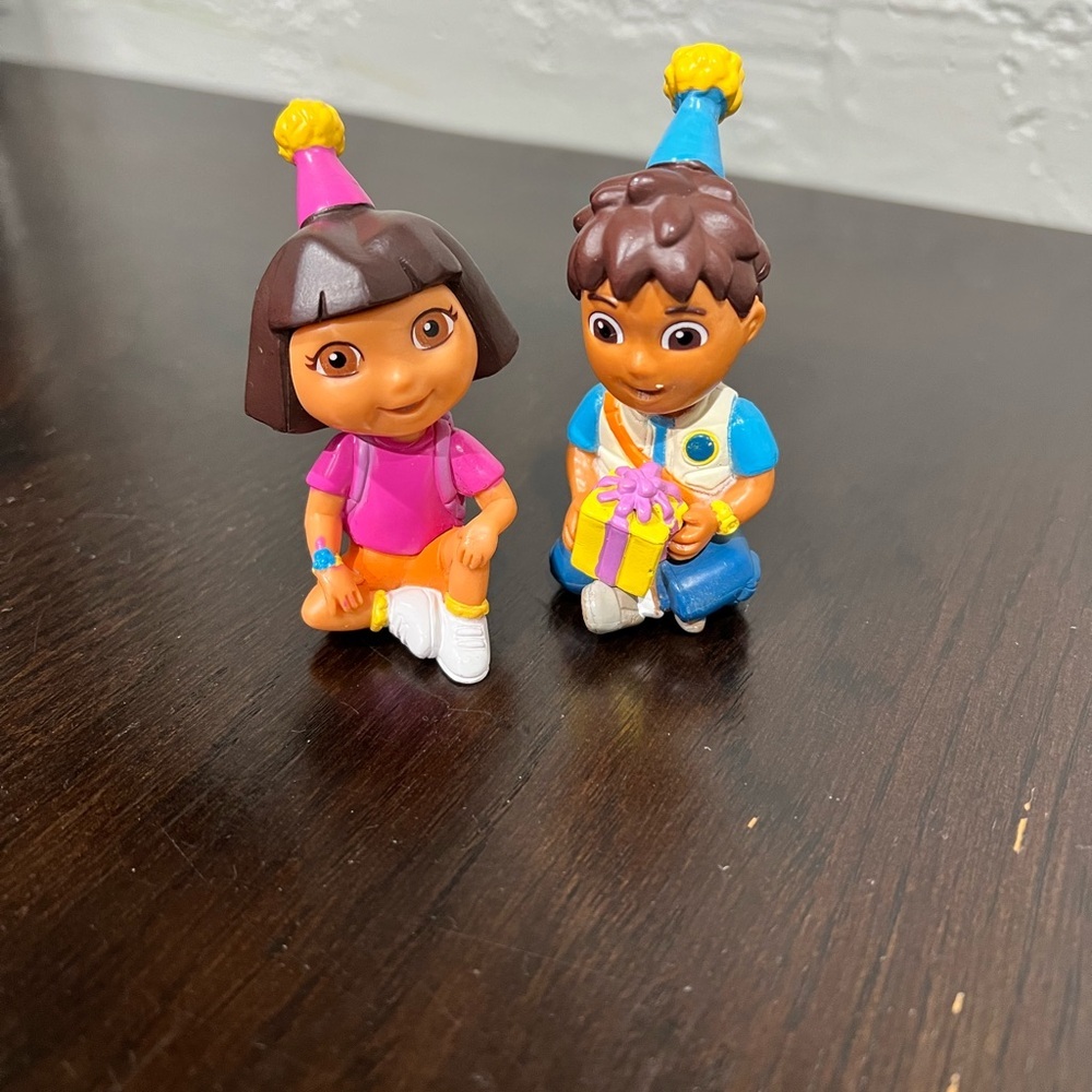 Dora and Diego Party Cake Toppers Vintage